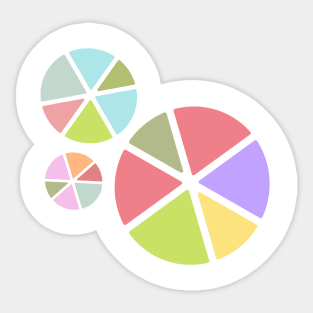 Colorful Rainbow Wheels Sticker